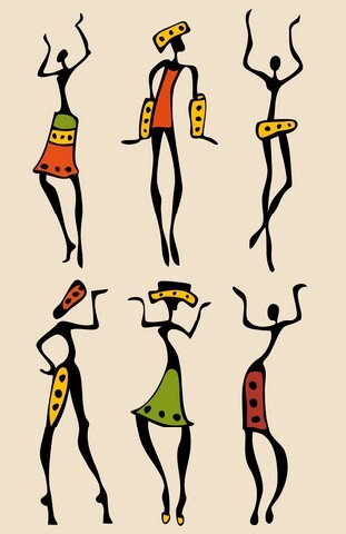 African silhouette set